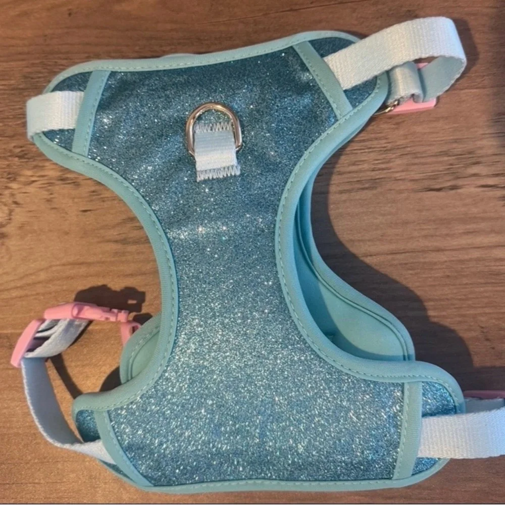 Paris Hilton Kids Mint Glitter Harness with Pink Accents